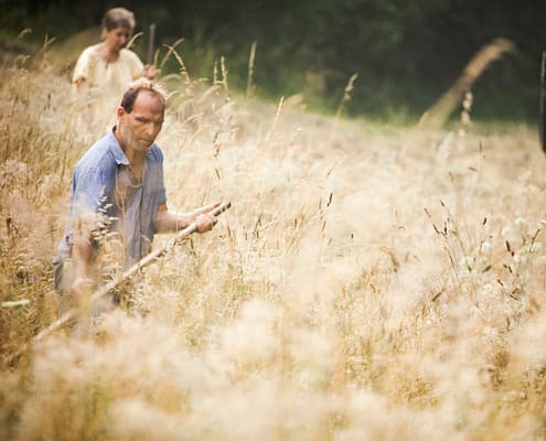 Kosení bělokarpatských orchidejových luk